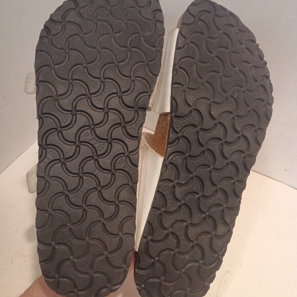 Birkenstock BIRKIS 265 Sz 41/L10-M8 Freeport Double Strap White Leather Sandal - Picture 9 of 9